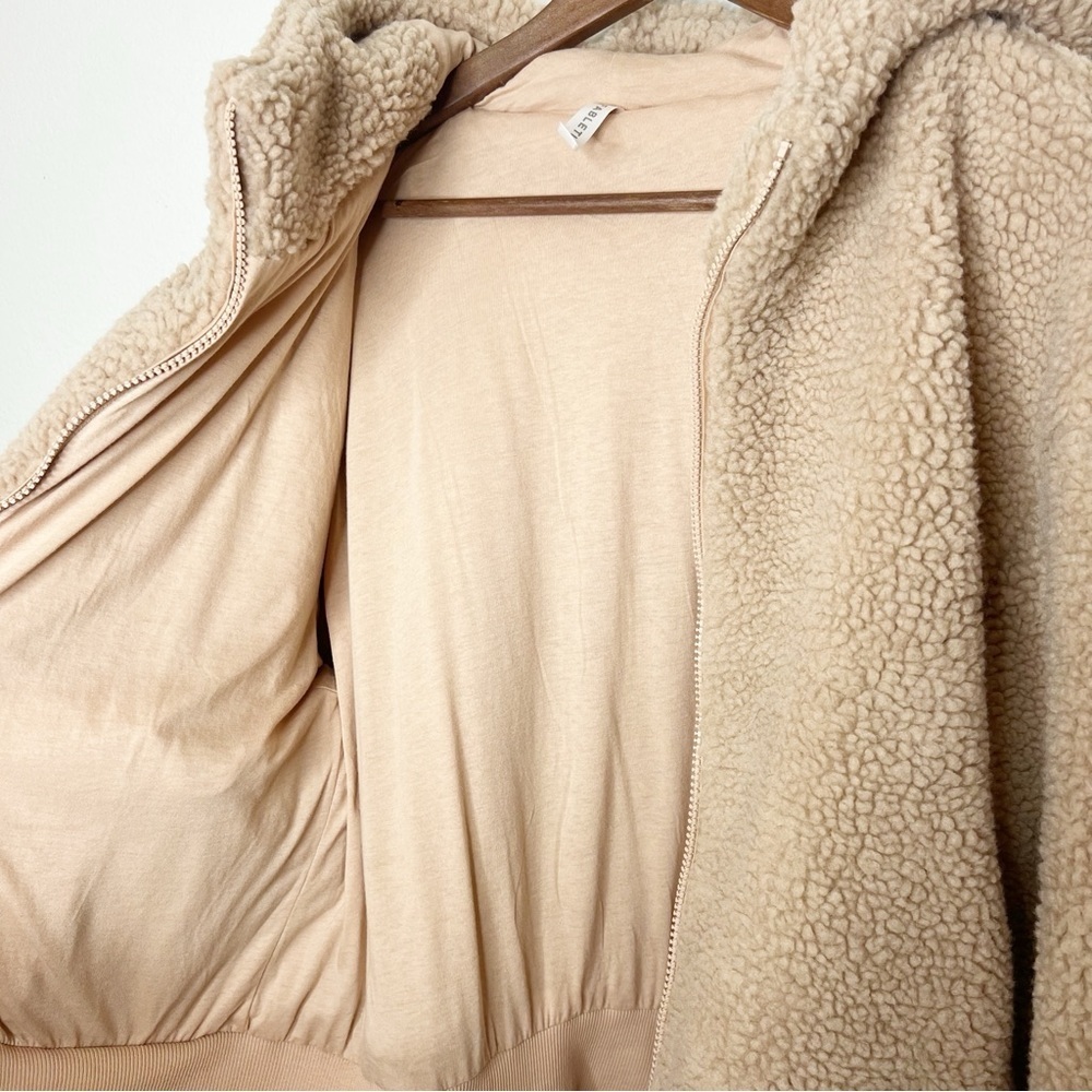 Fabletics Summit Sherpa Hooded Zip Up Teddy Jacket XL - Picture 7 of 9